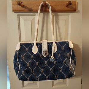 Dooney & Bourke Blue and White Women's Tote Bag